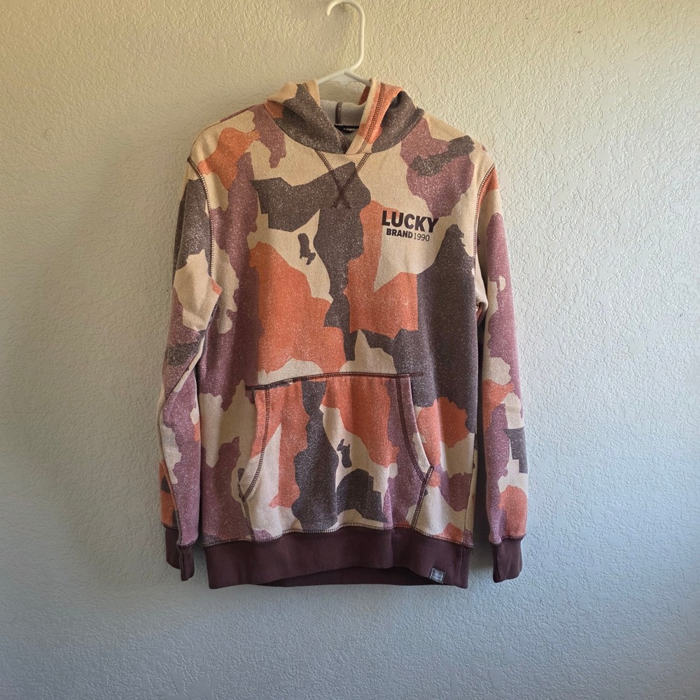 Lucky Brand Multicolor Camo Pullover Hoodie XL 18/20